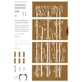 Garden Gate 85 x 175 cm Powder-coated steel Black Lockable 153236