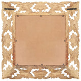 Hand Carved Mirror Brown 50x50 cm Solid Mango Wood 321638