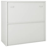Sliding Door Cabinet Light Grey 90x40x90 cm Steel 335955