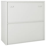 Sliding Door Cabinet Light Grey 90x40x90 cm Steel 335955