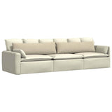 Sofa Pillows 2 pcs Cream 145 x 40 cm Fabric 42013832