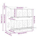 ZNTS Chicken Nesting Box with 8 Compartments Galvanized Silver Metal 864350