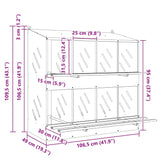 ZNTS Chicken Nesting Box with 8 Compartments Galvanized Silver Metal 864350