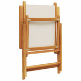 7 Piece Garden Dining Set Cream White Fabric and Solid Wood 3281724