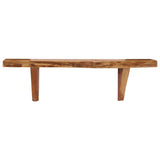 Wall Shelf Set of 2 Natural wood Solid acacia wood Medium 247927
