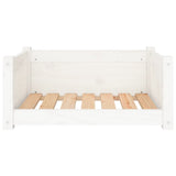 Dog Bed White 65.5x50.5x28 cm Solid Pine Wood 821448