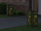 Solar LED Pathway Light 2 pcs Olive Green Cold Rolled Steel 879768