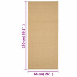 Rug Natural Sisal 66x150 cm 136299