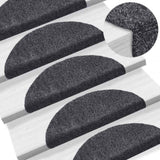 ZNTS Stair Mats Self-adhesive 20 pcs Dark Grey 56x17x3 cm 3365668