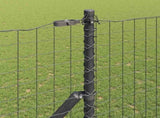 Fence Post 13 pcs Grey Steel 42004215