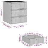 Garden Storage Cabinet Beige 55x59x69 cm Poly Rattan 365558