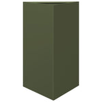 ZNTS Garden Planters 2 pcs Olive Green Triangular 50x43x75 cm Steel 851178