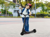 Electric Scooter, 120W Motor E-Scooter, Adjustable Height, Rear Brake for Ages 6 Years - Black T3398P349441