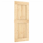 Sliding Door with Hardware Set 85x210 cm Solid Wood Pine 3203262