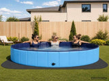 Pool Ground Mat 49 pcs 408 cm Round EVA Foam Black 42042642