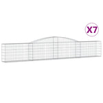 Arched Gabion Baskets 7 pcs 400x30x60/80 cm Galvanised Iron 3146845