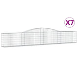 Arched Gabion Baskets 7 pcs 400x30x60/80 cm Galvanised Iron 3146845
