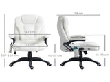 Boucle Six-Point Massage Office Chair - White T3398P330373