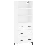 Highboard White 69.5x34x180 cm Engineered Wood 3189381