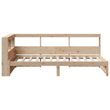 Bookcase Bed without Mattress 90x200 cm Solid Wood Pine 3324358