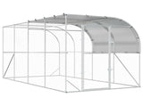 Against Wall Chicken Coop Silver 400 x 200 x 215 cm 3434741