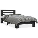 Bed Frame without Mattress Black 75x190 cm Small Single 845657