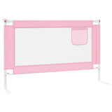 Toddler Safety Bed Rail Pink 120x25 cm Fabric 10200