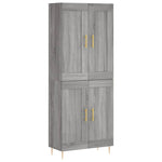 Highboard Grey Sonoma 69.5x34x180 cm Engineered Wood 3199679
