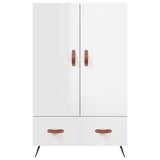 Highboard High Gloss White 69.5x31x115 cm Engineered Wood 828206