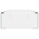 ZNTS TV Stand/Monitor Riser Glass Clear 70x30x13 cm 244128