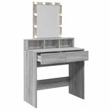 Dressing Table with LED Grey Sonoma 80x41x144.5 cm 848183