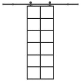 Sliding Door with Hardware Set 76x205 cm ESG Glass&Aluminium 3332842
