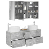 Bathroom Furniture Set 4 pcs Concrete Grey 3407106