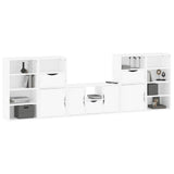 5 Piece TV Units with Storage "ODDA" White Solid Wood Pine 3365379