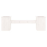 Planter Bench White 184.5x39.5x56.5 cm Solid Wood Pine 825171