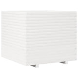 Garden Planter White 80x80x72 cm Solid Wood Pine 3282625