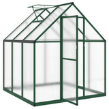 Greenhouse with Base Frame Green 169x169x195 cm Aluminium 4005829