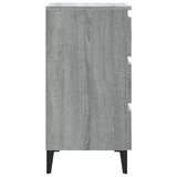 Bed Cabinet with Metal Legs Grey Sonoma 40x35x69 cm 813142