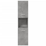 ZNTS 3 Piece Bathroom Furniture Set Concrete Grey Engineered Wood 3324867