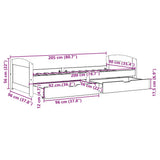 Day Bed with 2 Drawers without Mattress IRUN White&Pink 90x200 cm 3314679