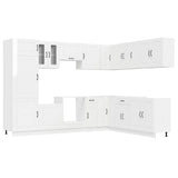 14 Piece Kitchen Cabinet Set "Kalmar" Gloss White Engineered Wood 3314973
