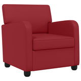 Armchair Wine Red Faux Leather 42043430