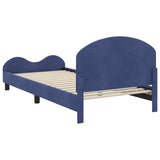 Children's Bed Frame with Headboard Police Blue 90 x 200 cm 42011133