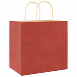Paper Bags 250 pcs with Handles Red 26x17x25 cm 4101759