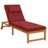 Sunlounger Cushion GEMERT 100% Polyester Wine Red 947542