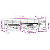 Outdoor Sofa Set 7 pcs Natural Solid Acacia Wood 3367842