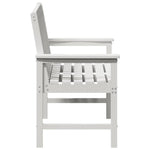 Garden Bench with Cushion White 120 x 59 x 88cm HDPE 42006601