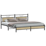 Metal Bed Frame without Mattress Sonoma Oak 200x200 cm 3325119