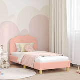 Children's Bed Frame with Headboard Pink 80 x 160 cm 42010968