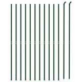 Wire Mesh Fence with Flange Green 1.8x25 m 154173
